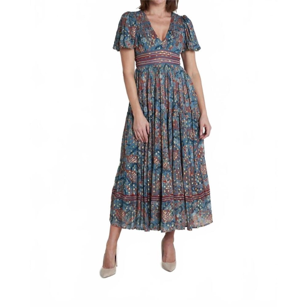 CK Bradley Heather Midi Dress Frolic Sage Medium